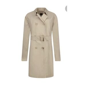 MARINA RINALDI Trench Coat Double Breast Belted Khaki Plus US sz.20 Belted NWT